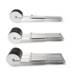 SlicePro Stainless Steel Dough Cutter | Foldable & Adjustable | 3–7 Wheels | Perfect Portioning for Pizza, Pastries & Pasta