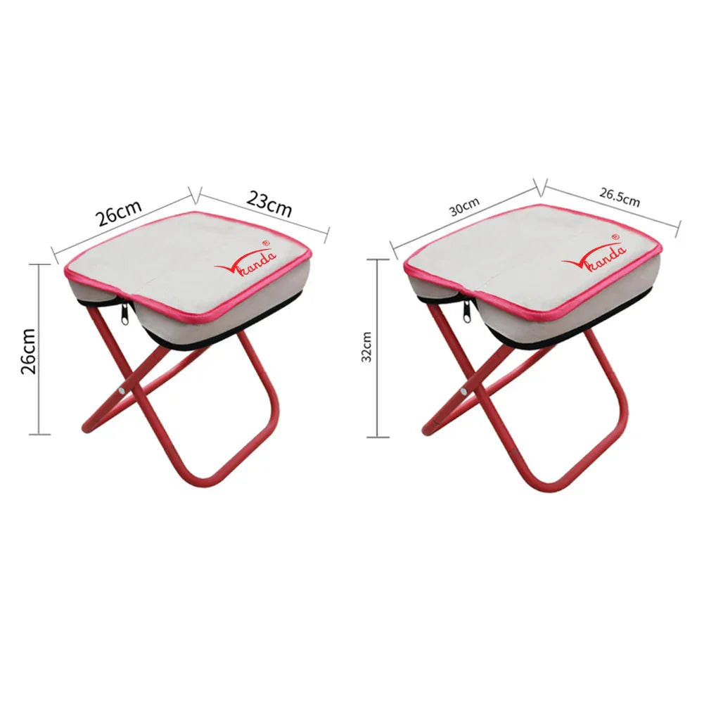 Space-Saving Lightweight Stainless Steel Foldable Stool