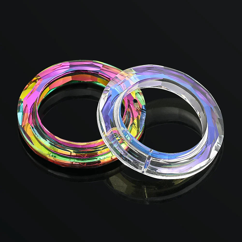 Crystal Suncatcher LumiRing 50 | Ø 50 cm | Glass Prism for Windows, Garden & Decor | Rainbow Catcher for Light Plays