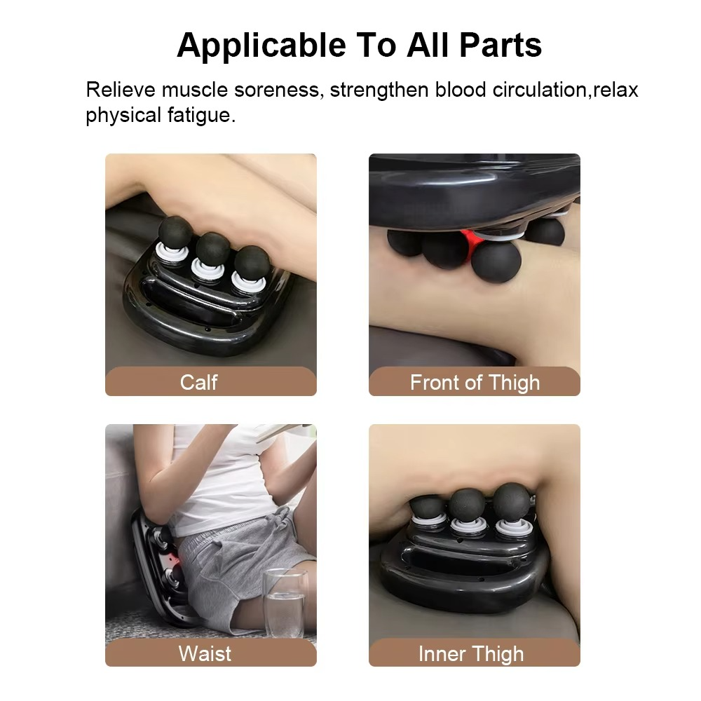 Wireless Deep Tissue Percussion Massager with 6 Attachments and 0.55 in. Stroke