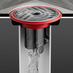AquaShield Compact Floor Drain – Stainless Steel & Silicone Backflow Protection for Bathroom, Shower & Kitchen