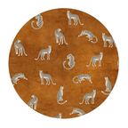 Plush Round Leopard Pattern Area Rug – Soft Thickened Floor Mat for Bedroom or Living Room