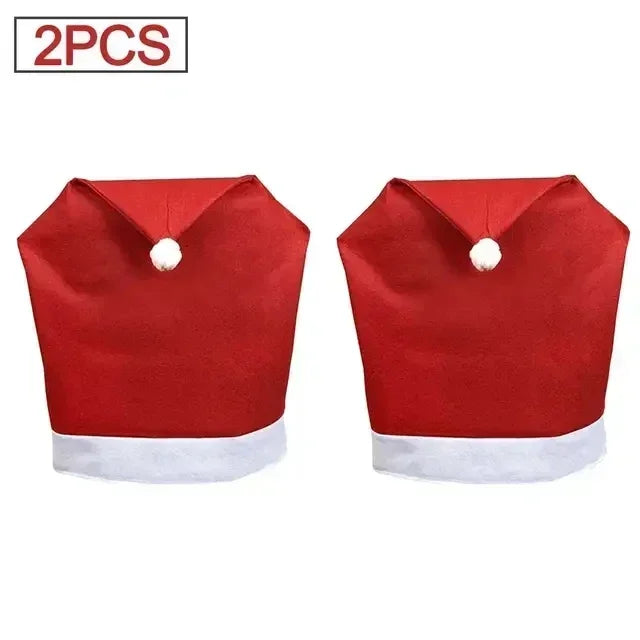 Christmas chair cover MerrySeat | Santa, Snowman & Reindeer Design | Fabric chair cover | Reusable decoration for Christmas