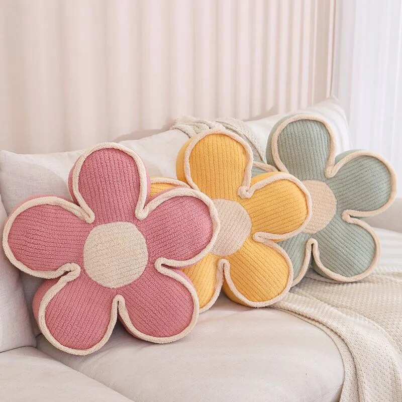 Pastel Fluffy Flower Cushion