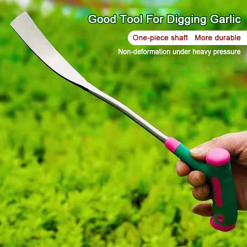 HerbMaster Garden Spade | 3-Tine Stainless Steel | For Weeding & Garlic Harvest