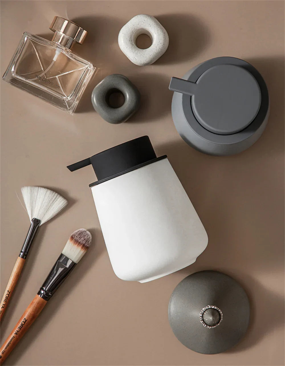 CeramiLux 300 ml Luxury Soap Dispenser made of Ceramic – for Soap, Shampoo, Conditioner or Lotion