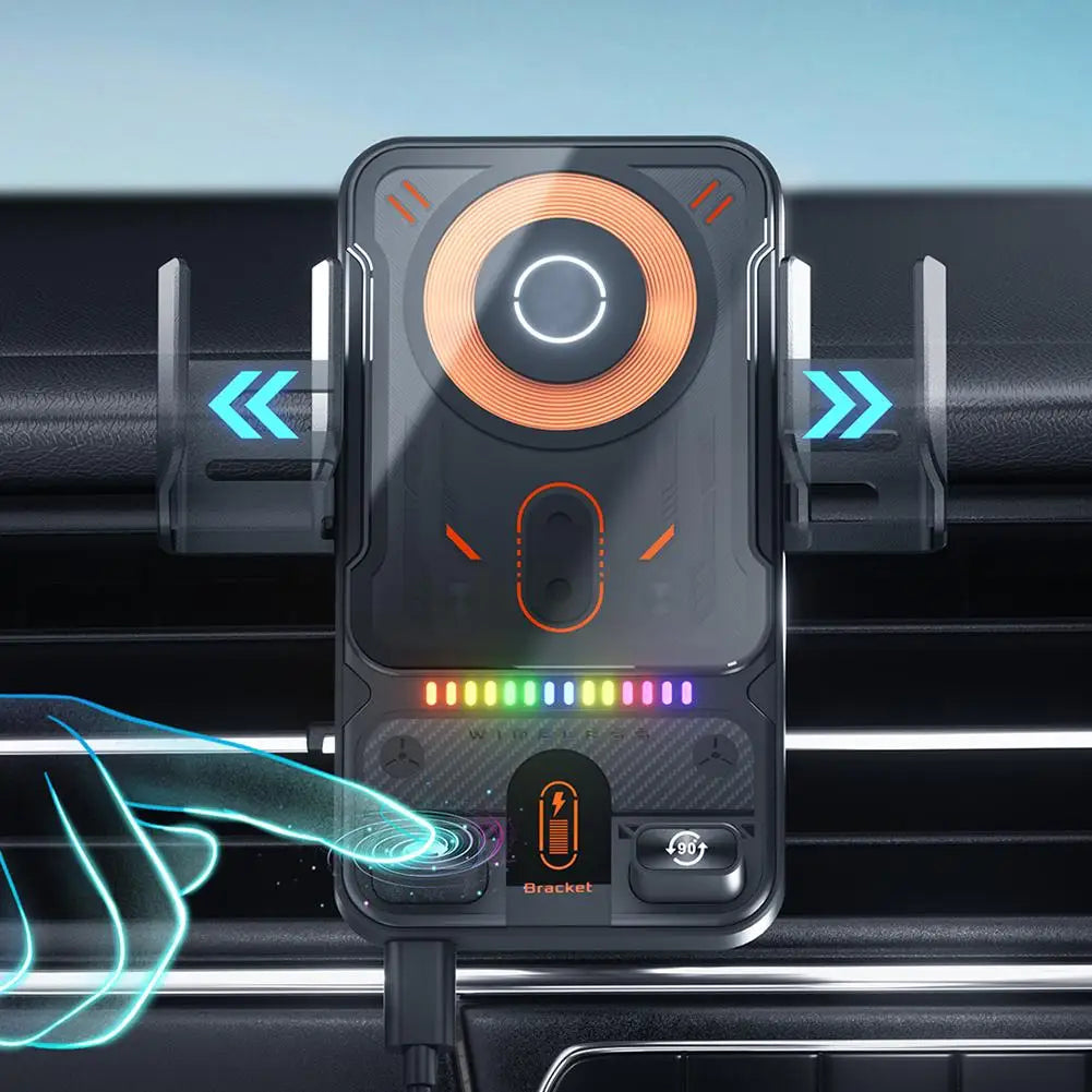 Smart Auto-Clamp Wireless Charger Car Phone Holder