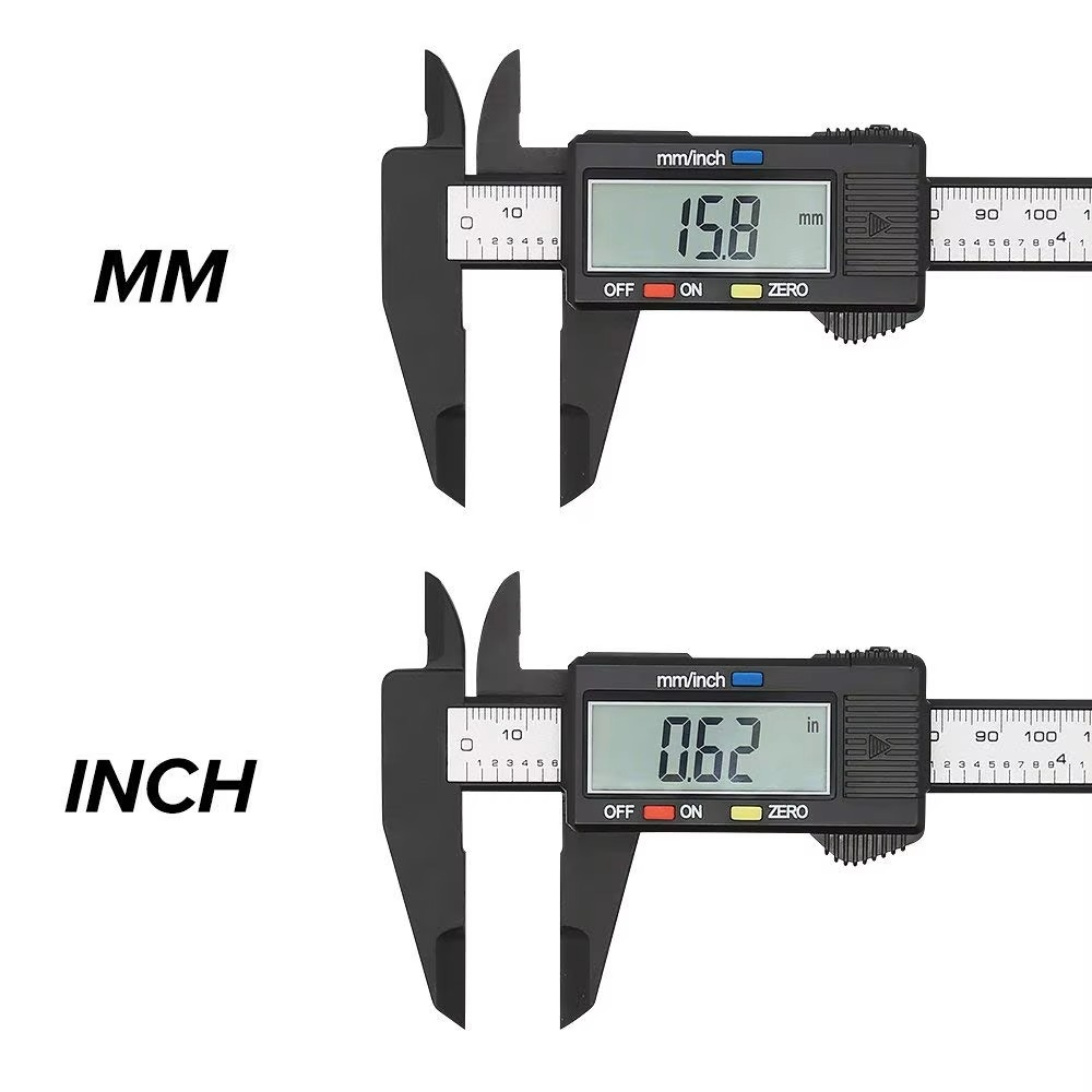 Digital Vernier Caliper Ruler, Carbon Fiber Electronic Micrometer Gauge