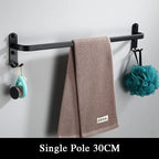 Fester Towel Holder - Black Aluminum | Screw Mount