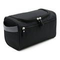 Compact toiletry bag with hook & water-repellent design