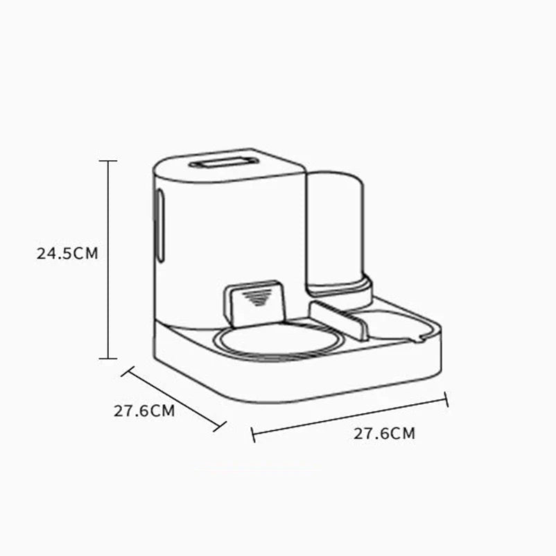 Feedipet Food & Water Dispenser for Cats & Dogs | Automatic Refill | 2-in-1 Bowl Set