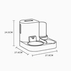 Feedipet Food & Water Dispenser for Cats & Dogs | Automatic Refill | 2-in-1 Bowl Set