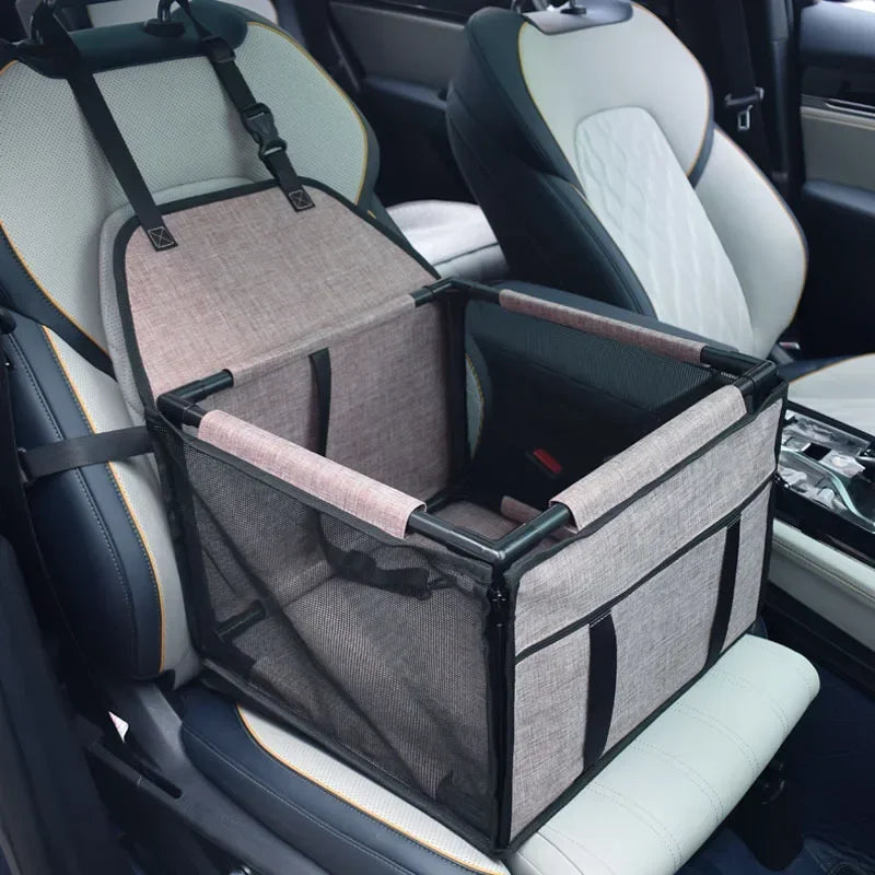 PawVoyage Waterproof Car Dog Seat | Carry Bag & Transport Basket | For small to medium dogs | 39×39×27 cm