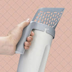 Hygienic cat scoop with odour-stop function