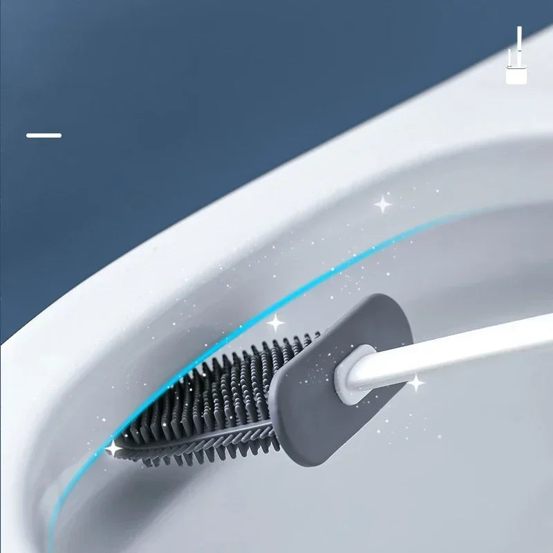 FlexiClean Silicone Toilet Brush Set