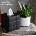 Modern Tissue Box Holder Square, Napkin Holder Pump Paper Case Dispenser, Facial Tissue Box Cover for Home Bathroom Office Desk