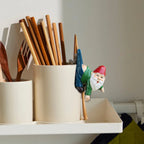 Funny Gnome Flower Pot Hanger made of Resin with Pants on a Branch