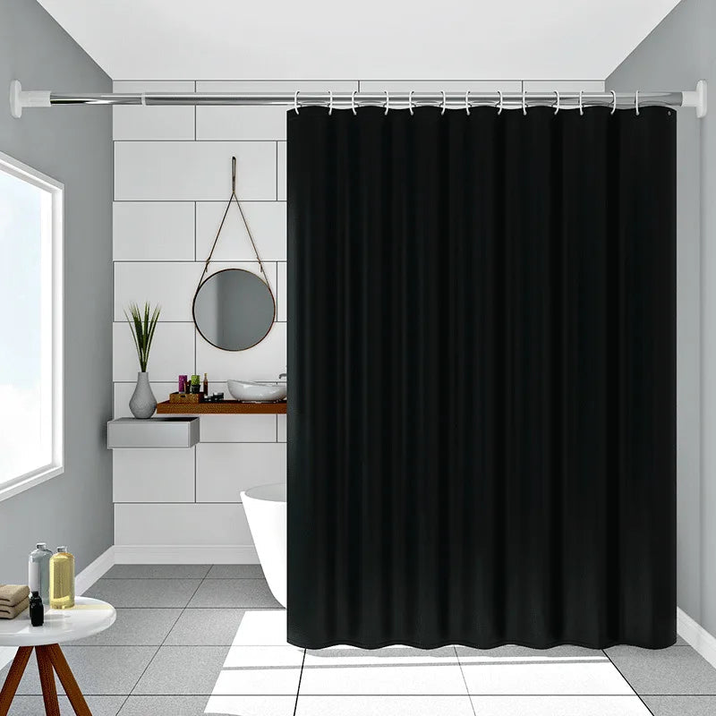 AquaShield Black Shower Curtain – Waterproof, Stylish and Eco-Friendly – Pure Black Design