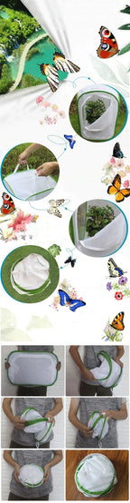 Viventra Folding Insect Habitat | Breeding & Observation Net | Stainless Steel Frame | For Butterflies, Crickets & Silkworms