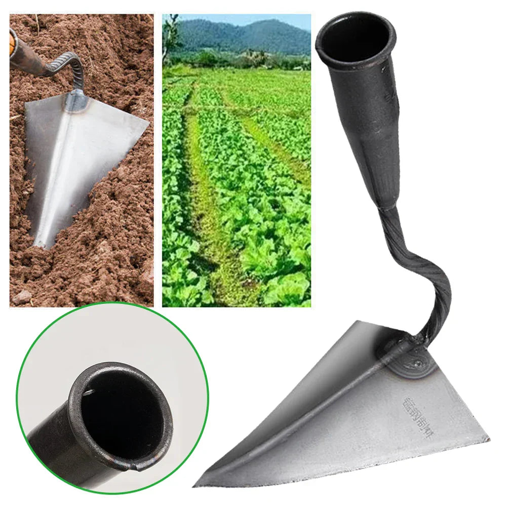 RootRaptor Triangle Hoe | Forged Manganese Steel | Sharp & Ergonomic | For Weeding & Seed Furrows