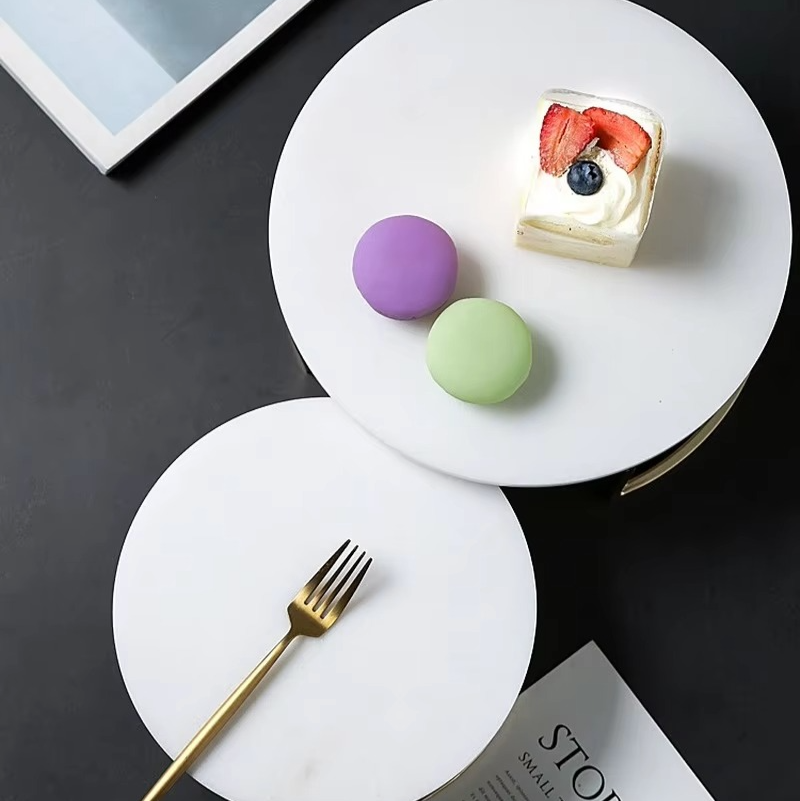 Nordic Natural Marble Cake Stand and Dessert Display Tray