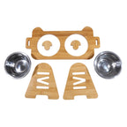 Elegant bamboo bowl for your dog's comfort