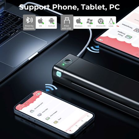 Ultimate Wireless A4 Thermal Printer - Compatible with Android, iOS & Laptops