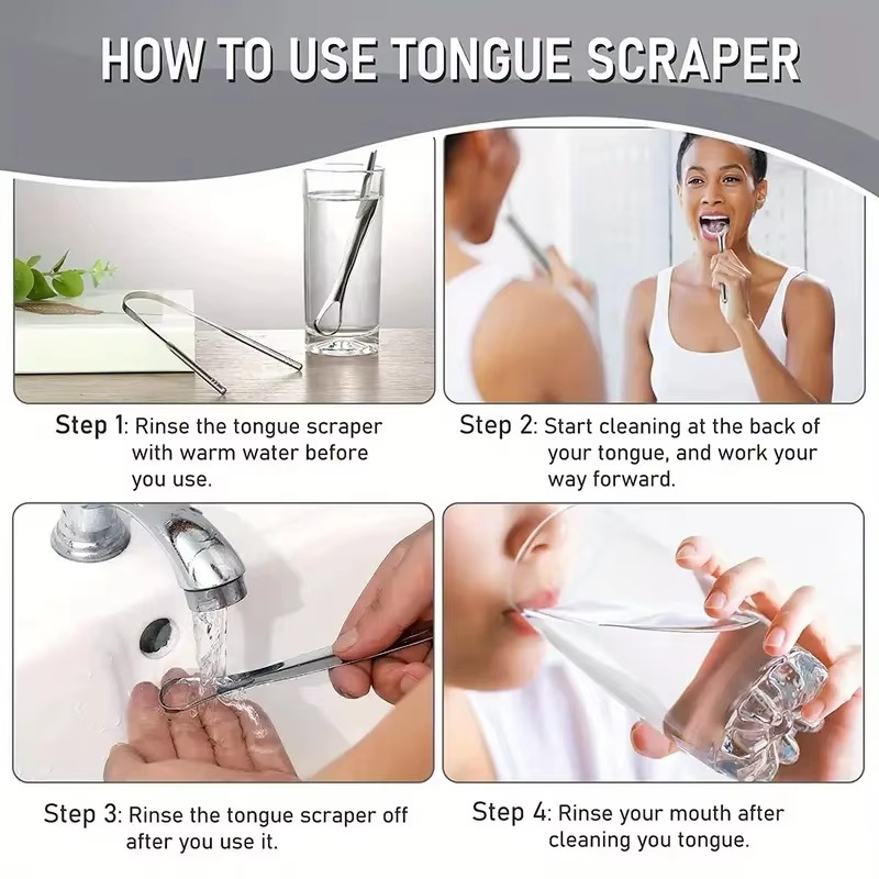 Stainless Steel Tongue Cleaner for Optimal Oral Hygiene