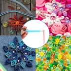 Quilling Paper Tool Set with Slotted Pen, Tweezers, Needle Pins, and Craft Accessories – 7, 6, or 12 Piece Kit