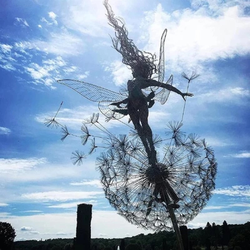 Fairies on a Milk Thread Art Sculpture