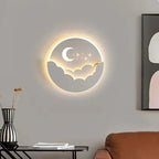 LED wall light with moon and stars