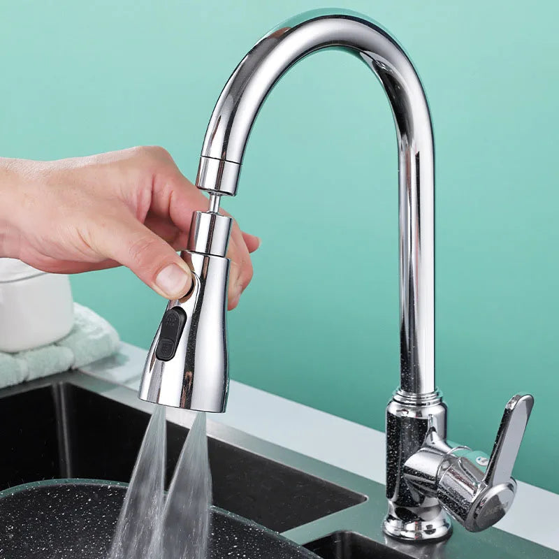 HydroFlex360 – Multifunctional 360°/720° Rotatable Kitchen Faucet Attachment with 3 Spray Types