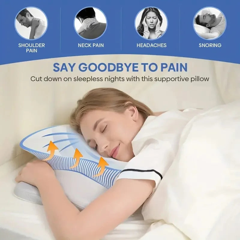 Butterfly-Shaped Memory Foam Pillow with Removable Machine-Washable Cover