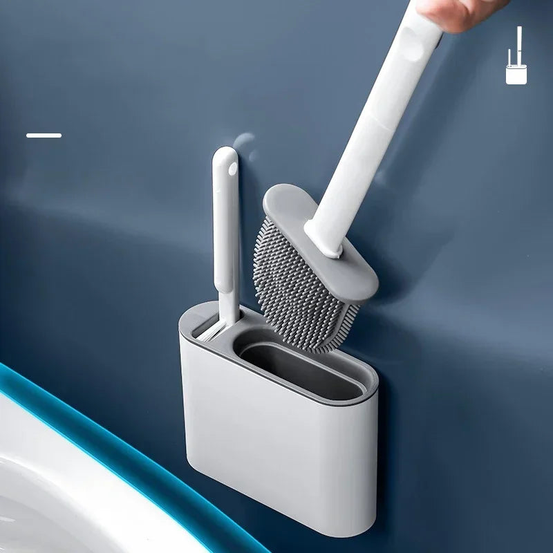 FlexiClean Silicone Toilet Brush Set