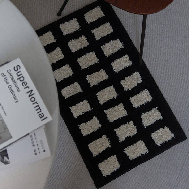 Black & White Grid Rug