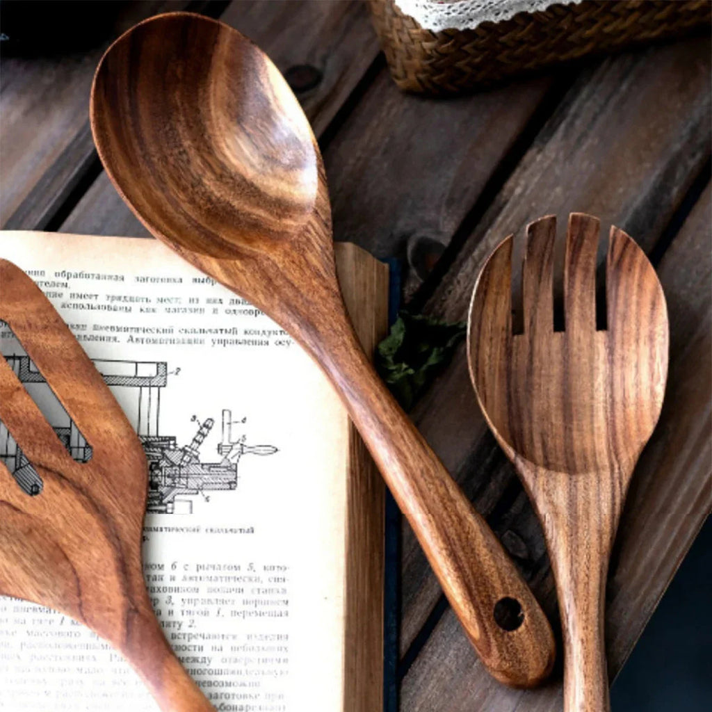 EcoWood – Luxurious cookware set made of wood with storage bucket