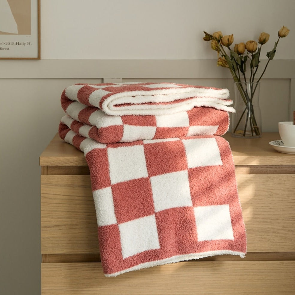 COLOURFUL CHECKERBOARD THROW