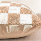 Checkerboard Faux Fur Pillowcase