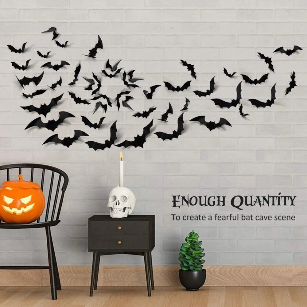 Luminous LED Bat Wall Stickers 24PCS