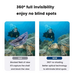 Invisible Waterproof Dive Case for Insta360 X3 - 164 ft Underwater Housing Shell
