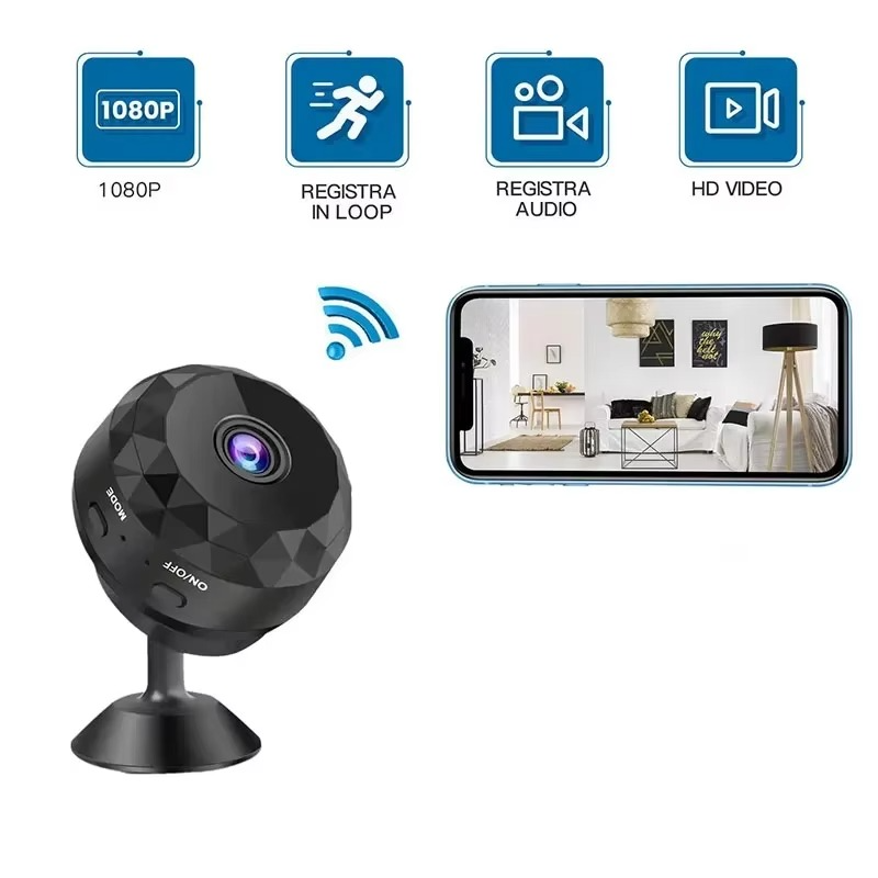 Mini 1080p HD Wireless Security Camera with Night Vision and Audio