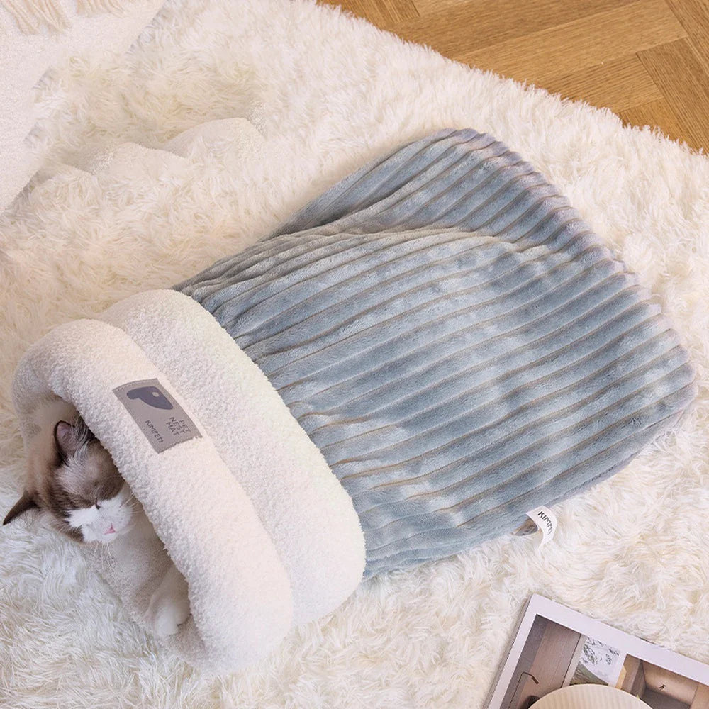 3-Layer Pet Sleeping Bag for Cats & Small Dogs