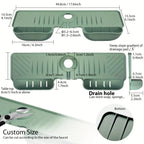 SilDry Dish Mat | Non-slip & Mold-free | Heat-resistant Silicone Draining Mat for Sink & Faucet | Foldable & Dishwasher-safe