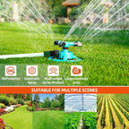 RainTiva Sprinkler | 360° Rotation | Water-saving & Durable | For Garden & Lawn Care