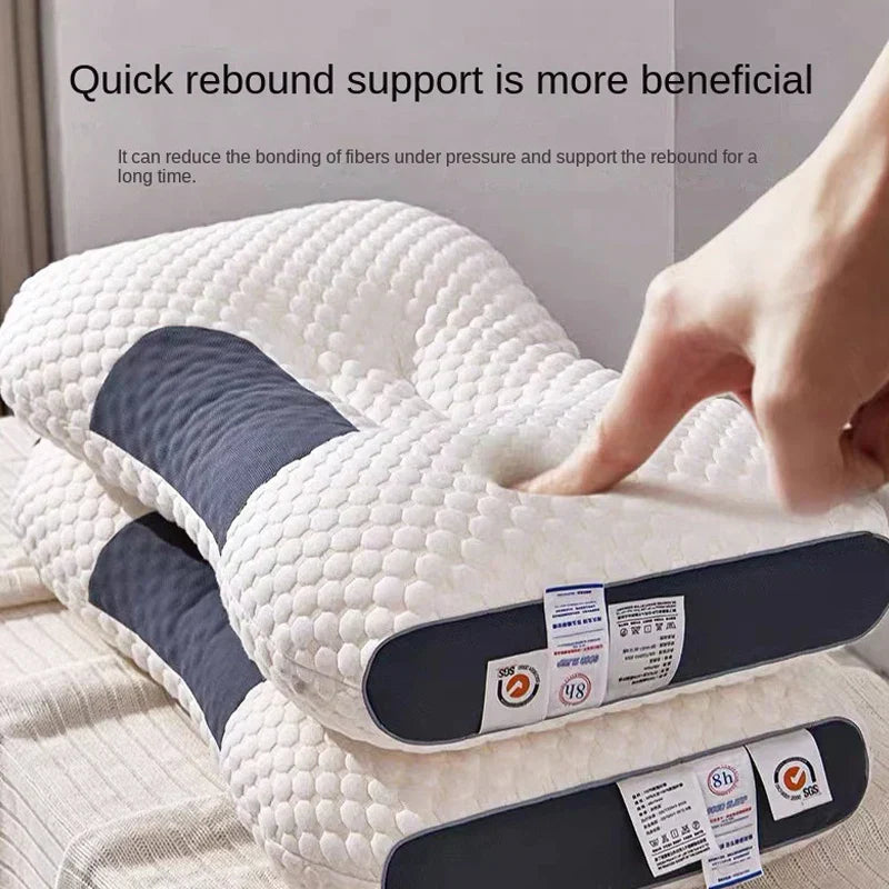 Orthopedic neck pillow with reverse traction for a patient, 48 x 74 cm