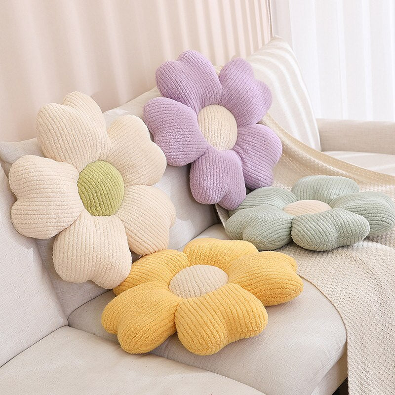 Fluffy Clover Flowers Pillow