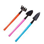 Florinita 3-piece Mini Garden Tool Set | Hand Trowel, Rake & Shovel | For Houseplants & Bonsai | 22 cm Length