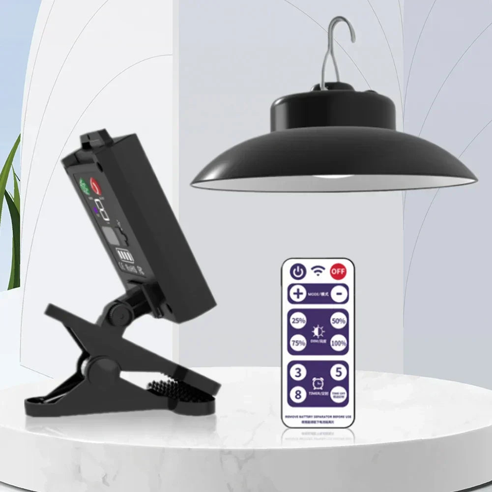 SunGlow Umbrella Light | Solar & USB Operation | 3 Light Modes | For Garden & Terrace