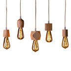Handcrafted wooden pendant lamp with a naturally warm aura and timeless charm