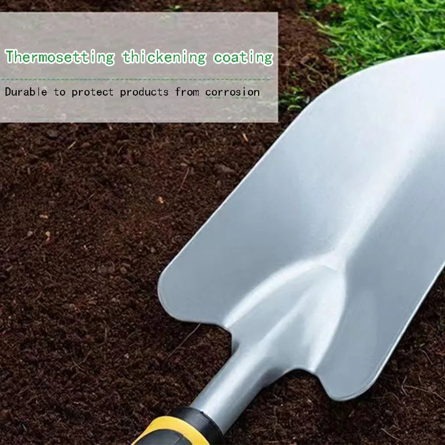 Groviva Garden Tool Set 4-pcs. | Stainless Steel | Hoe & Shovel | For Digging, Planting & Weeding